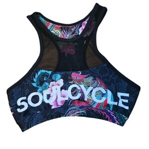 3/$15 Soulcycle Phoenix Floral Print Sports Bra Size Small